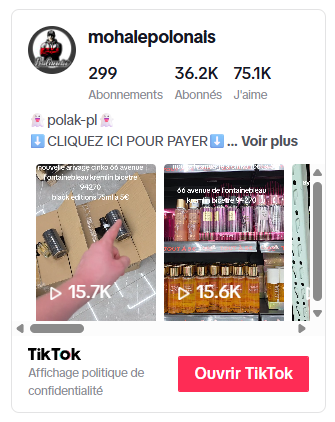 Tiktok buylive shopping thumbail